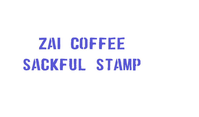 zai Coffee Sackful Stamp Font Download