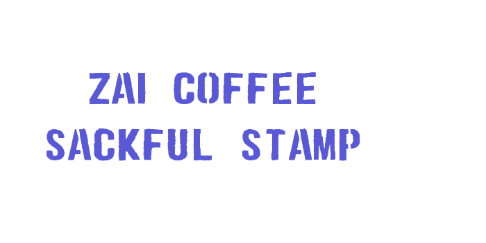 zai Coffee Sackful Stamp Font Download