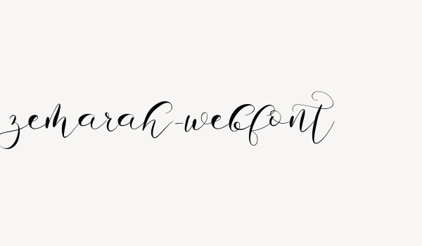 zemarah-webfont Font