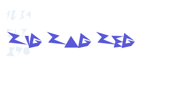 zig zag zeg font