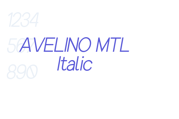 AVELINO MTL Italic