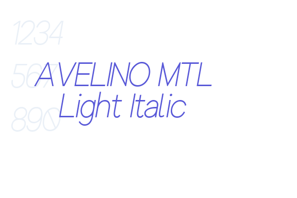 AVELINO MTL Light Italic