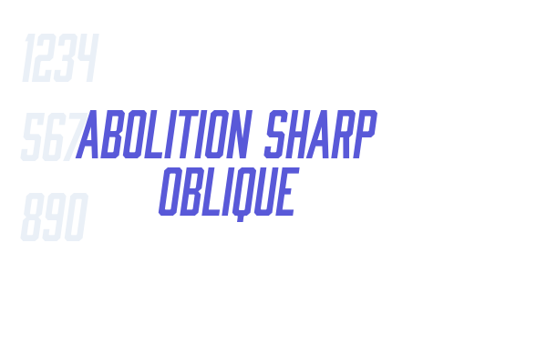 Abolition Sharp Oblique