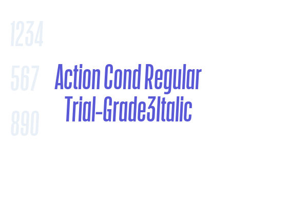 Action Cond Regular Trial-Grade3Italic