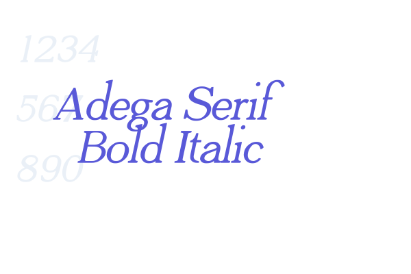 Adega Serif Bold Italic