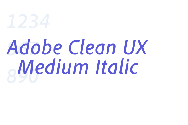 Adobe Clean UX Medium Italic