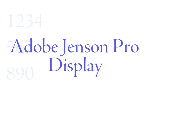 Adobe Jenson Pro Display