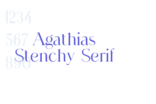 Agathias Stenchy Serif