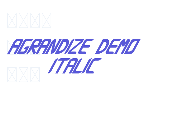 Agrandize Demo Italic