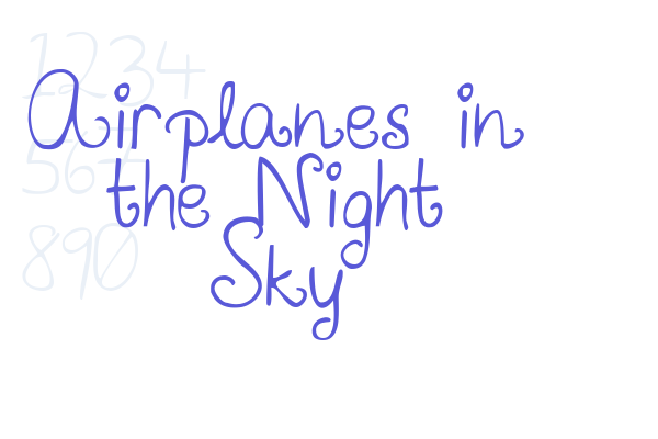 Airplanes in the Night Sky