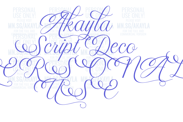 Akayla Script Deco PERSONAL USE