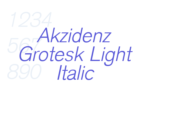 Akzidenz Grotesk Light Italic