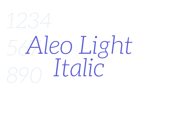 Aleo Light Italic