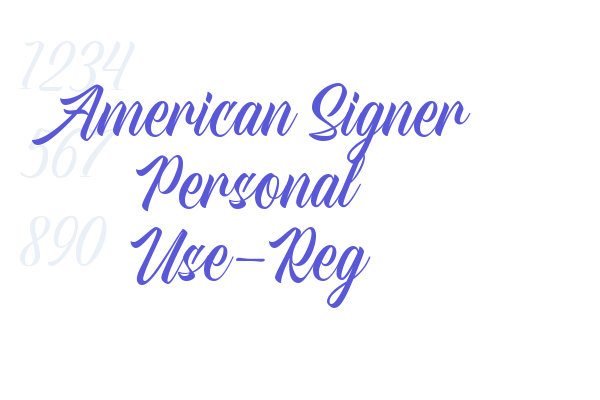 American Signer Personal Use-Reg