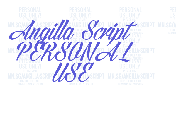 Angilla Script PERSONAL USE