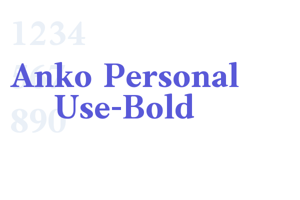 Anko Personal Use-Bold