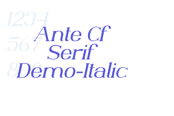 Ante Cf Serif Demo-Italic