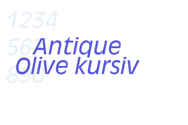 Antique Olive kursiv