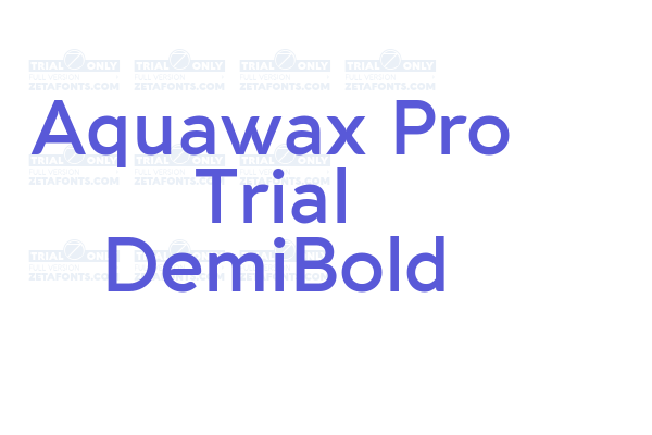 Aquawax Pro Trial DemiBold