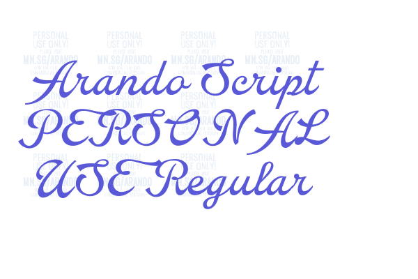 Arando Script PERSONAL USE Regular