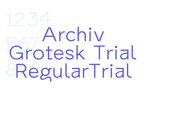 Archiv Grotesk Trial RegularTrial