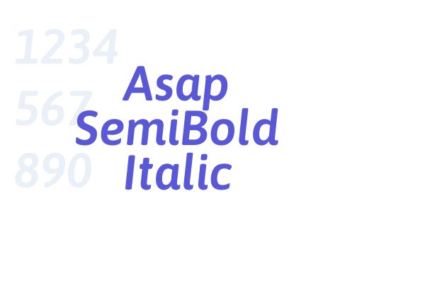 Asap SemiBold Italic