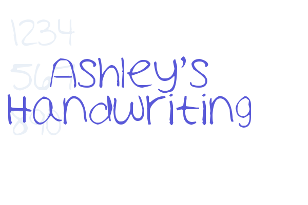 Ashley’s Handwriting