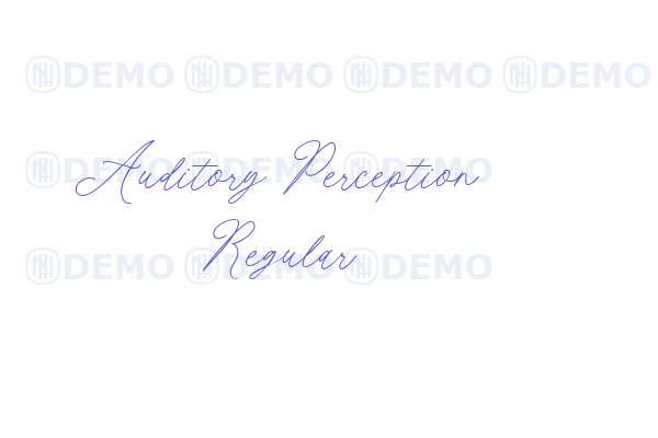 Auditory Perception Regular