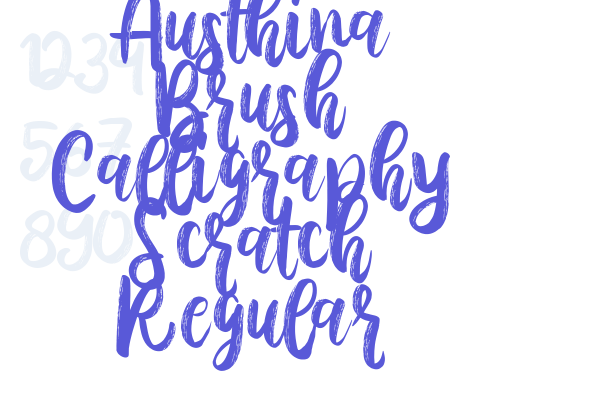 Austhina Brush Calligraphy Scratch Regular