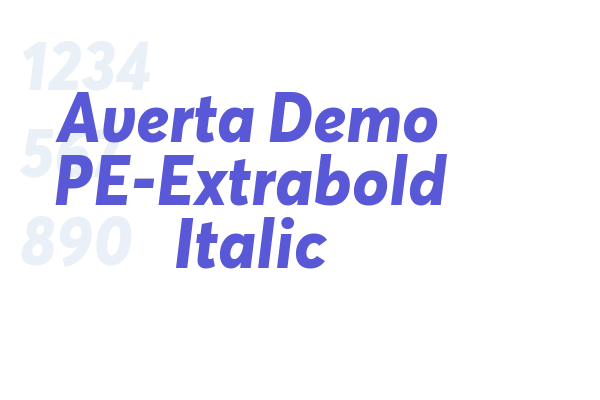 Averta Demo PE-Extrabold Italic