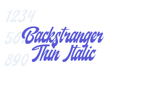 Backstranger Thin Italic