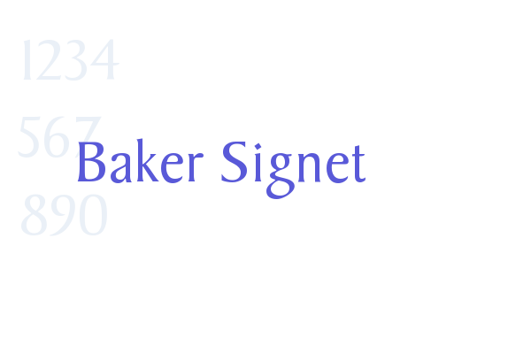find free substitute for baker signet font
