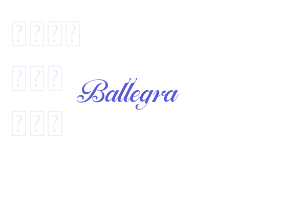 Ballegra font