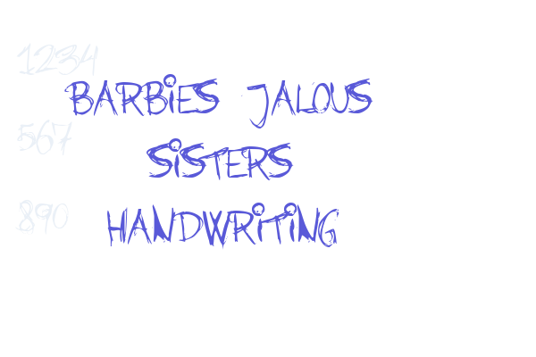 Barbies Jalous Sisters Handwriting