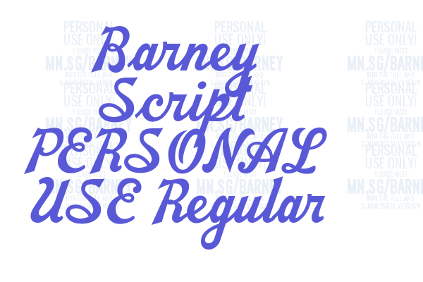 Barney Script PERSONAL USE Regular