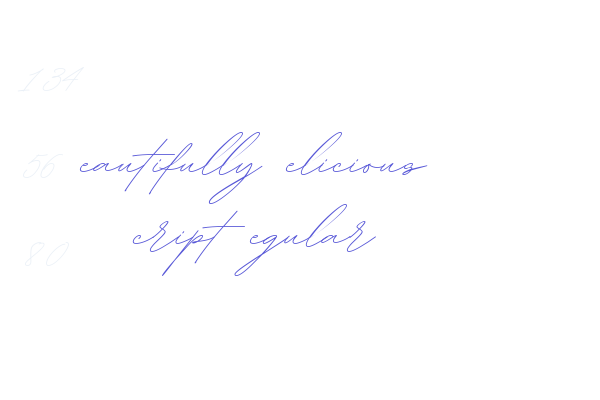 Beautifully Delicious Script Regular