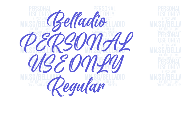 Belladio PERSONAL USE ONLY Regular