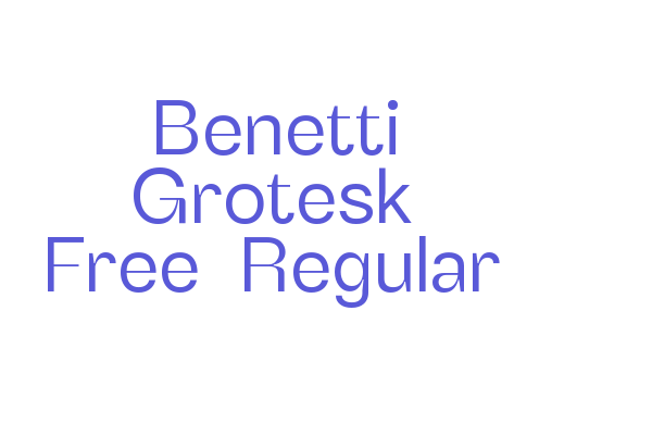 Benetti Grotesk Free-Regular