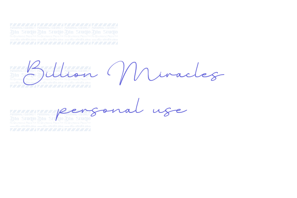 Billion Miracles personal use