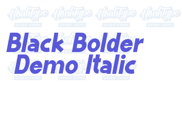 Black Bolder Demo Italic