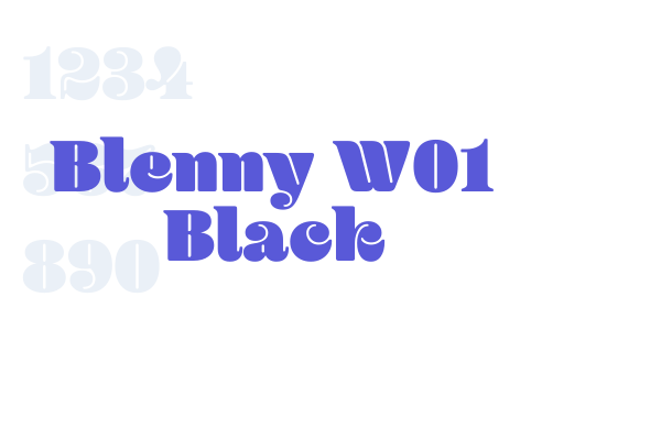 Blenny W01 Black - Font Free Download