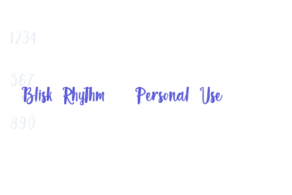 Blisk Rhythm - Personal Use font download