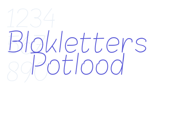 Blokletters Potlood