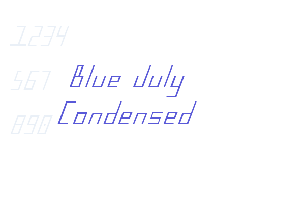 Blue July Condensed