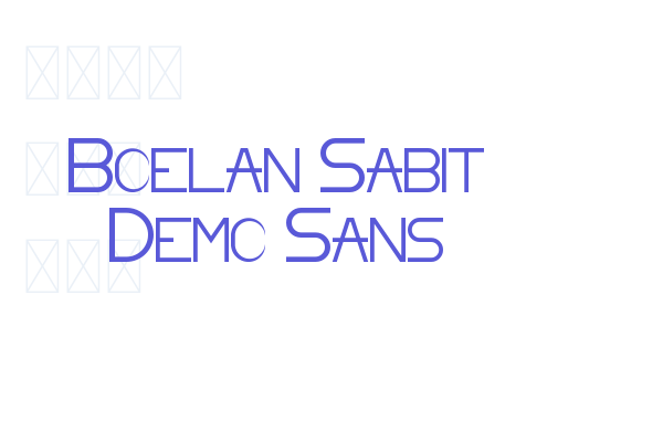 Boelan Sabit Demo Sans