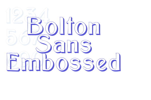 Bolton Sans Embossed