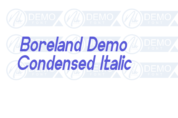 Boreland Demo Condensed Italic