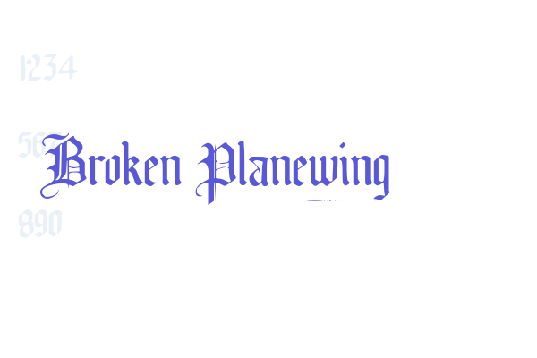 Broken Planewing - Font Free Download