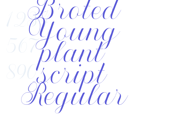 Broted Young plant script Regular