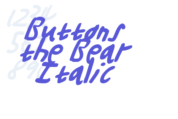 Buttons the Bear Italic